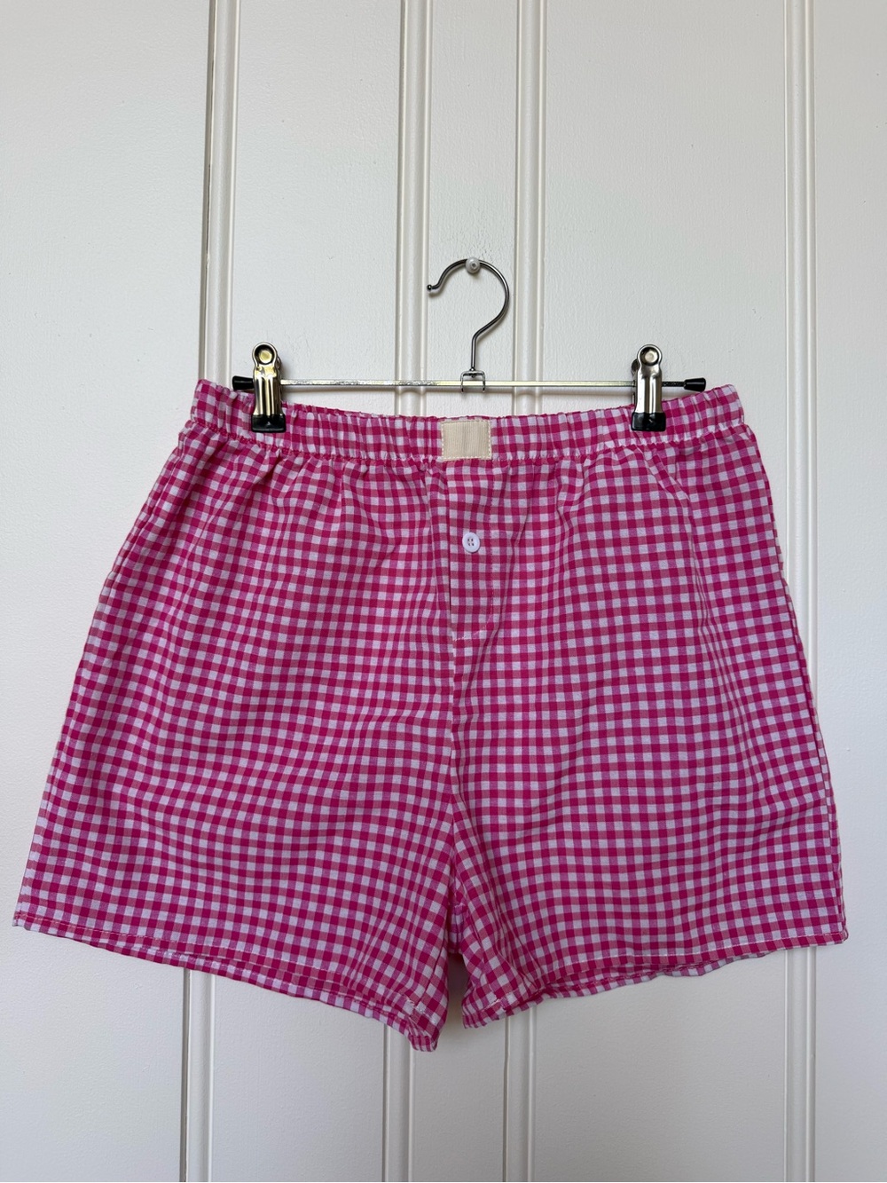 Amazon Pink and White Gingham Women’s Shorts